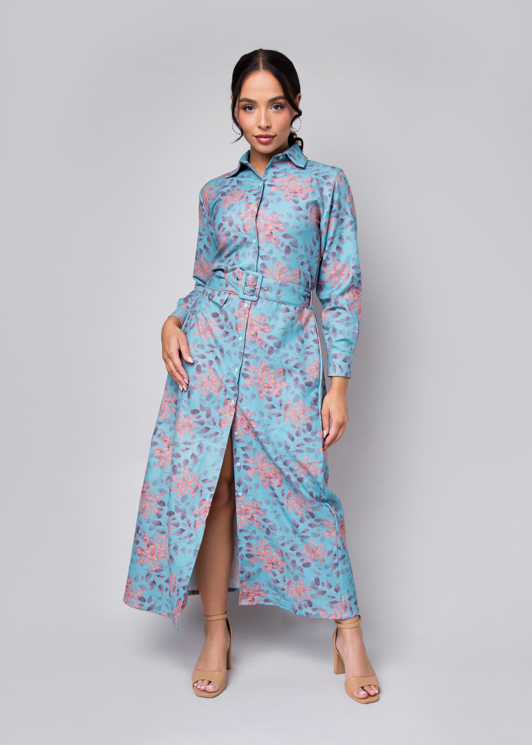 Queen Bee - Baby Blue with Peach Flowers - Image 2